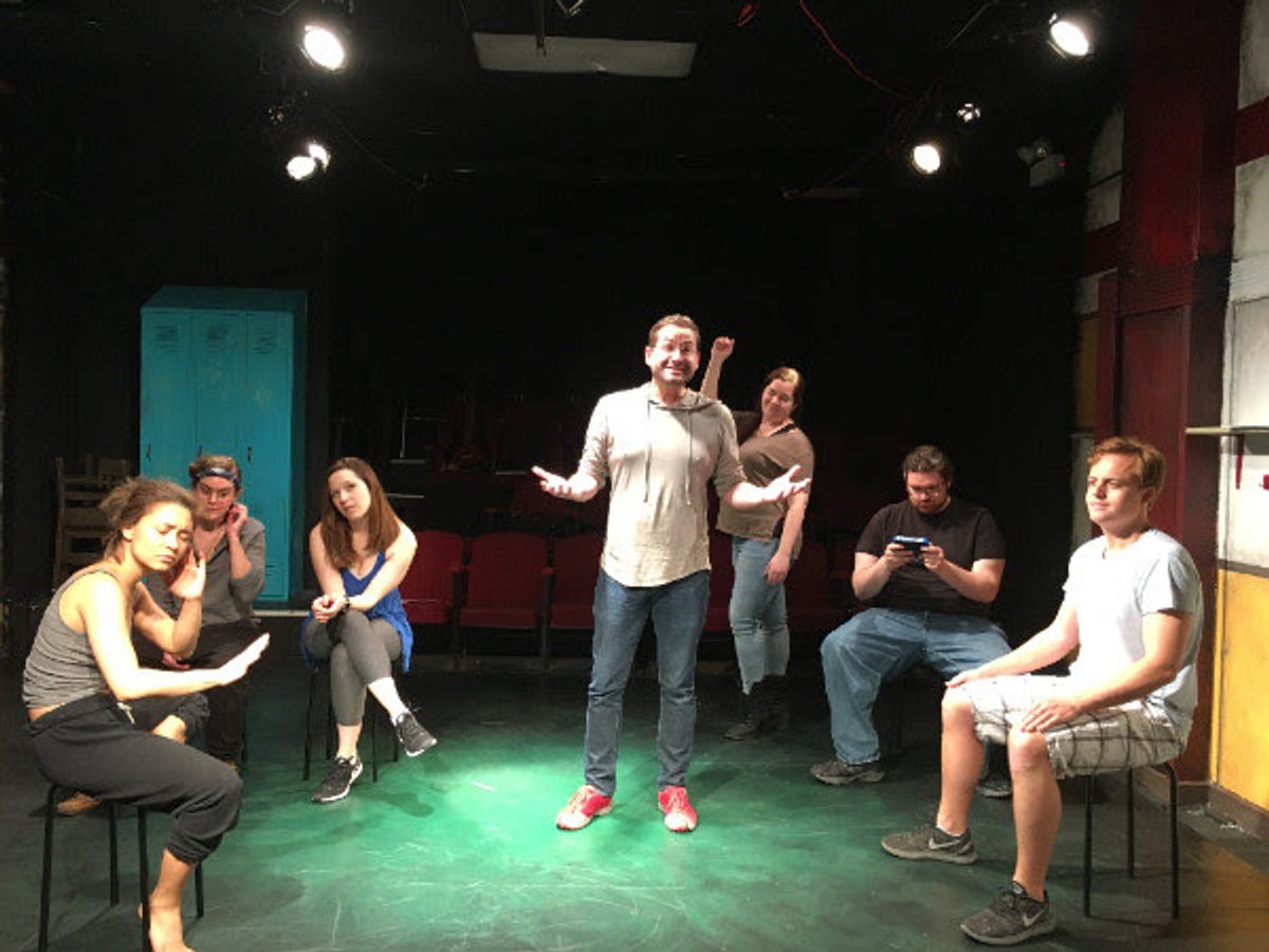 Savannah Cannistraro, Amanda Forman, Alyssa Ratkovich, Edward Fraim, Kallie Rolison, Ross Christian and Matt Lunt at 