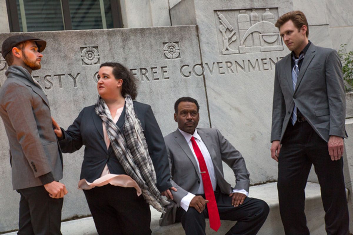 Samuel Bowen Partridge, Jennifer Feather Youngblood, Victor Little and Travis Horseman at 