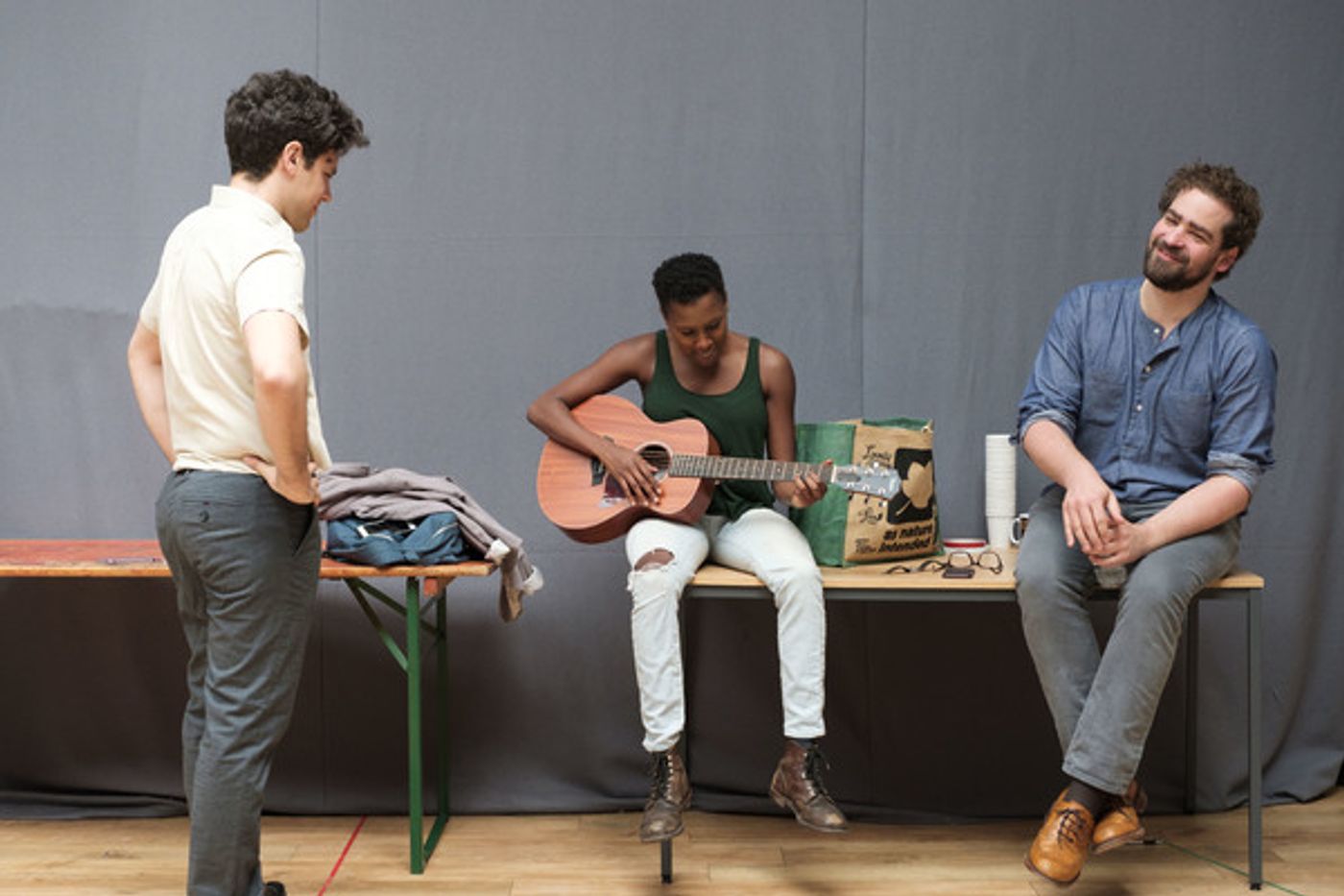 Photo Flash: Inside Rehearsal with Charlie Fink and Jade Anouka for COVER MY TRACKS at The Old Vic  Image