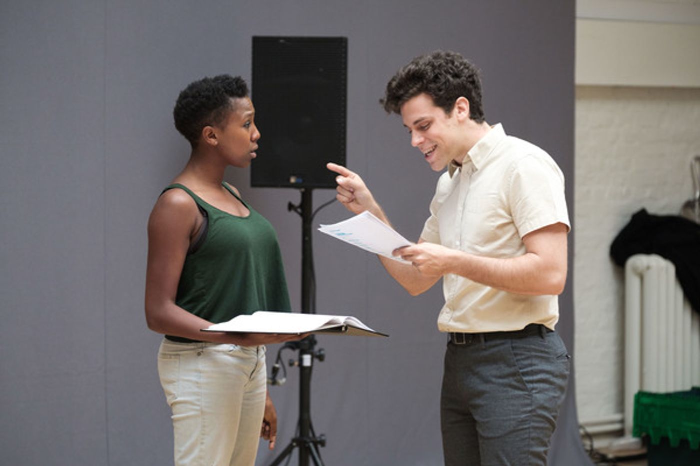 Photo Flash: Inside Rehearsal with Charlie Fink and Jade Anouka for COVER MY TRACKS at The Old Vic  Image