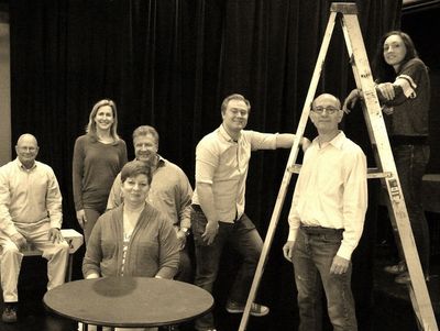 (back row) Ed Woodyard (as Howie Newsome), Kathy Files DiBiasi (as Mrs. Gibbs), Jeff  Photo