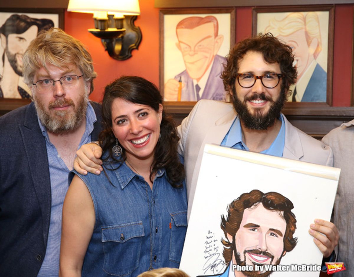 Dave Molloy, Rachel Chavkin and Josh Groban at 