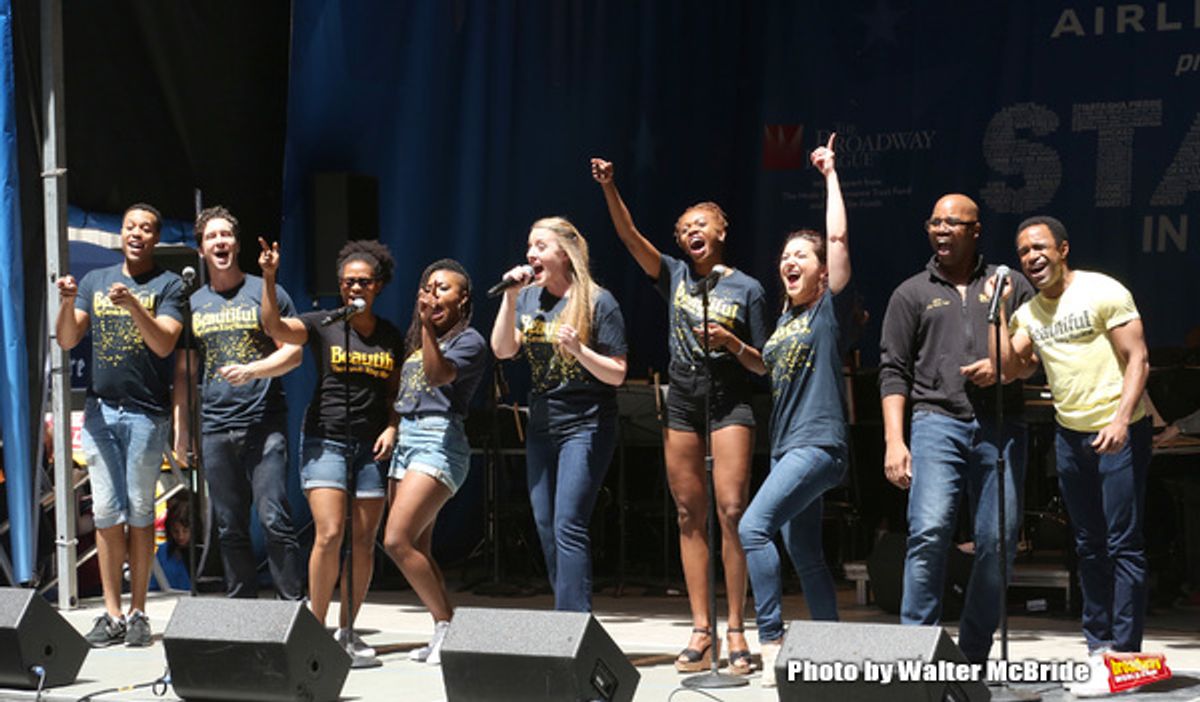 Abby Mueller and the cast of â€˜Beautifulâ€™  at 