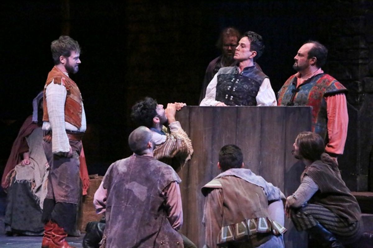 Davis Gaines and the company at 