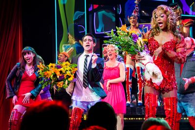 Shannon O'Boyle, Brendon Urie, Taylor Louderman, J. Harrison Ghee Photo
