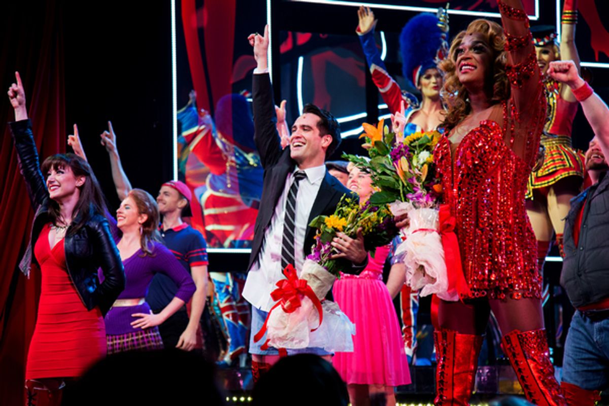 Shannon O'Boyle, Brendon Urie, J. Harrison Ghee at 