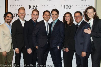 Alex Lacamoire, Justin Paul, Ben 
Platt, Benj Pasek, Steven Levenson, Stacey Mindich, Photo