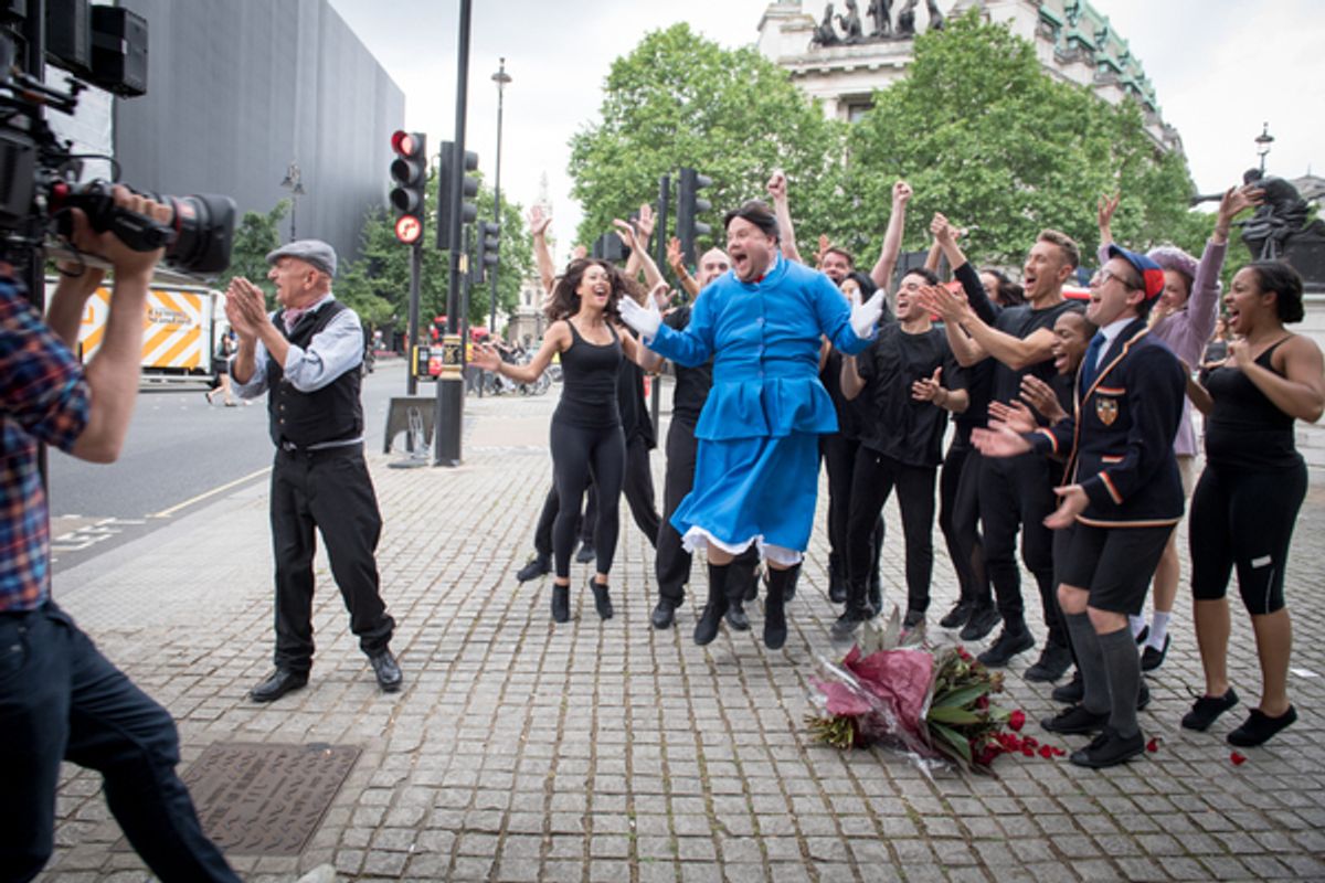 James Corden and cast of Crosswalk the Musical MARY POPPINS at 