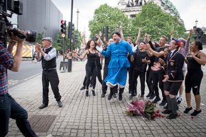 James Corden and cast of Crosswalk the Musical MARY POPPINS Photo