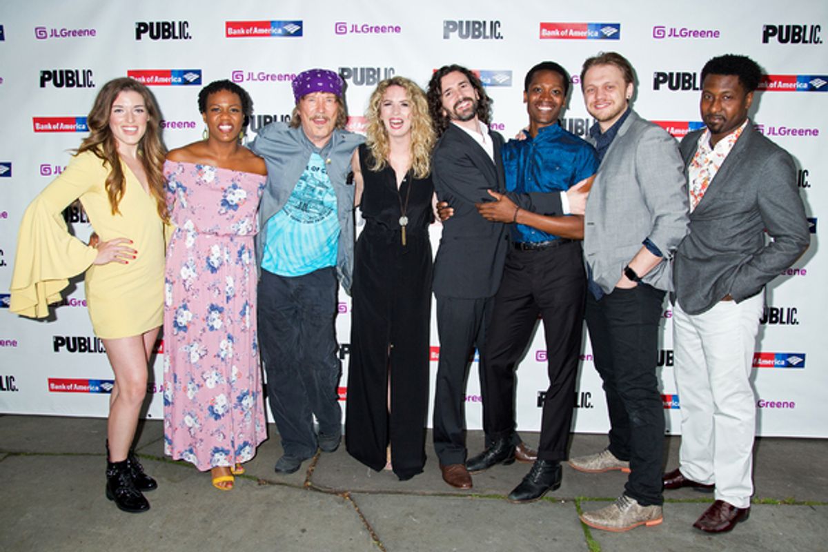 Cast members of HAIR with James Rado at 