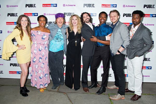 Cast members of HAIR with James Rado Photo