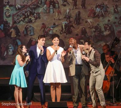 Lauren Worsham, Ryan Silverman, Lilli Cooper, Chuck Cooper, Bryce Pinkham Photo