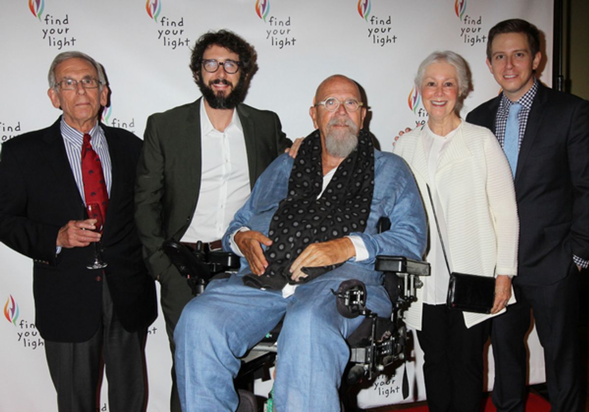 Jack Groban, Josh Groan, Chuck Close, Lindy Groban and Chris Groban  at 