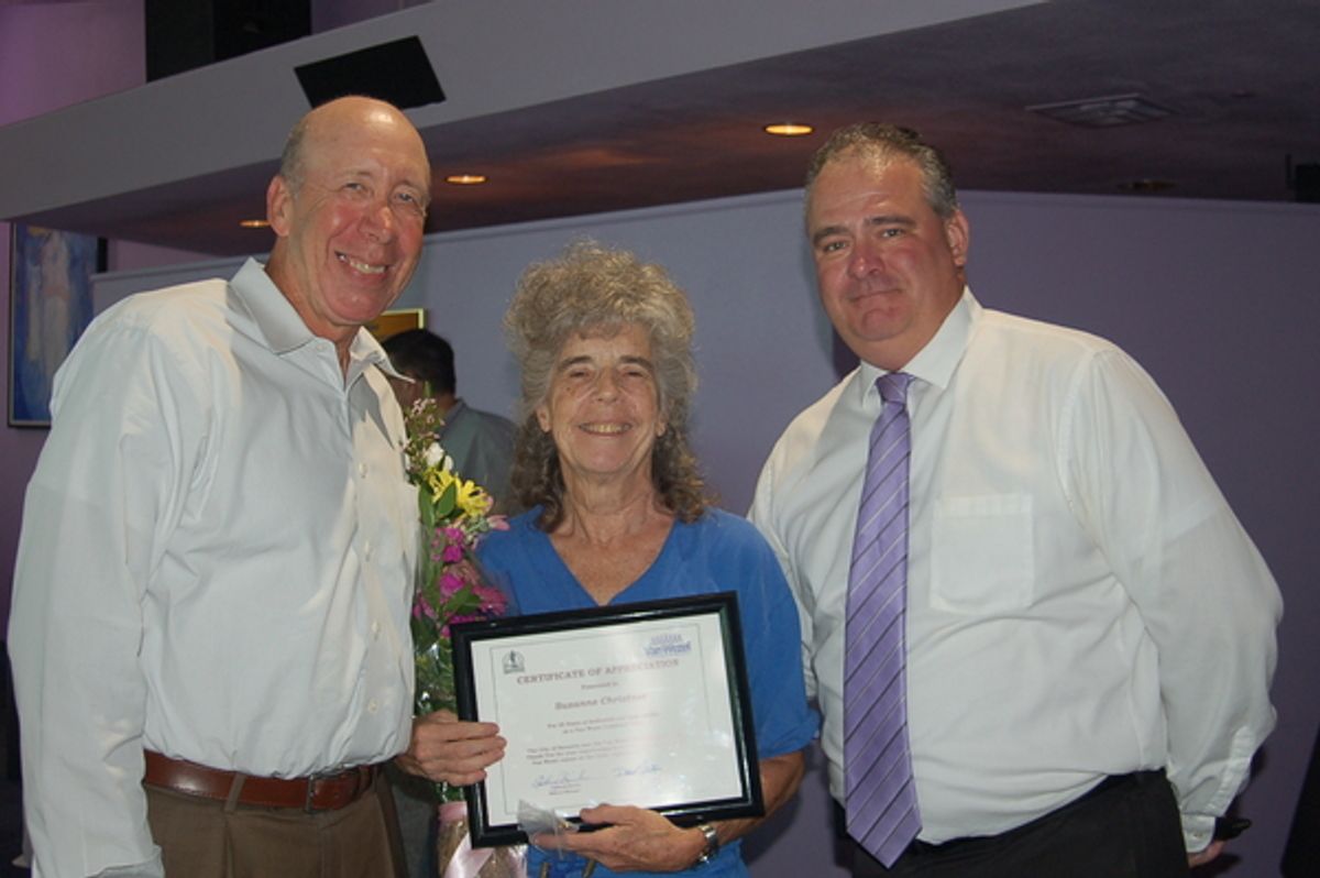 Tom Barwin, Suzanne Christner and Dave Colston at Van Wezel Performing Arts Hall Hosts Usher Appreciation Party