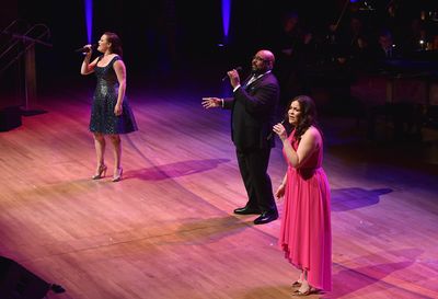 Ashley Brown, James Monroe Iglehart and Lindsay Mendez  Photo