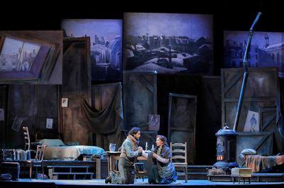 Arturo Chacon-Cruz as Rodolfo and Erika Grimaldi as Mimi Photo
