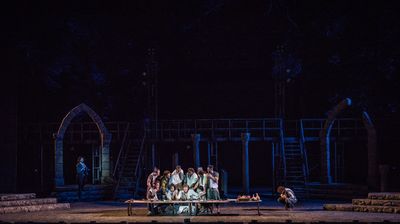 Bryce Ryness, Constantine Maroulis and the company Photo