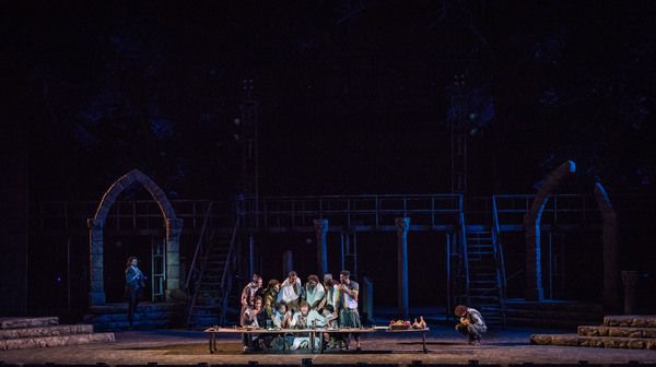 Bryce Ryness, Constantine Maroulis and the company Photo