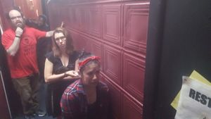  (L to R) Xavier Rodney, Mark Levy, Kayla Mason, Kat Moreno in waiting (Photo by Adam Photo