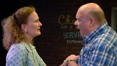 Julienne Greer (Ellen) and David H.M. Lambert (Walter) in Tom Dudzick's, King O' The  Photo