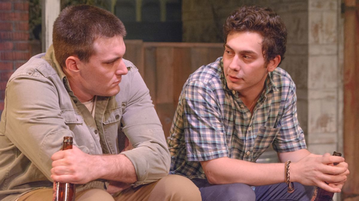 Chris Rothbauer (Eddie) and Jacob Oderberg (Rudy) in Tom Dudzick's, King O' The Moon.
 at 