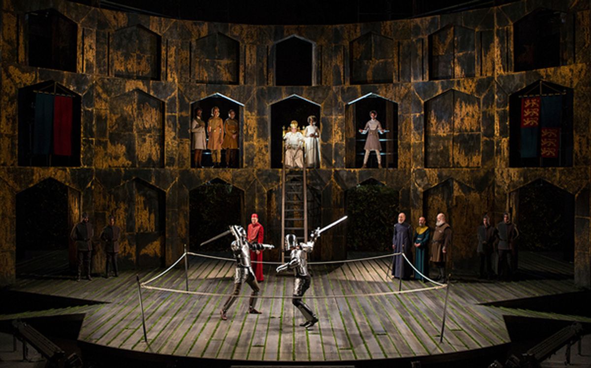 The cast of King Richard II, by William Shakespeare, directed by Erica Schdmit, running June 11 - July 15, 2017. Photo by Jim Cox. at 