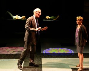  Dr. Lorna James (Lindsay Crouse) and Dr. Toby Sealey (Brad Hall) Background: L to R: Photo