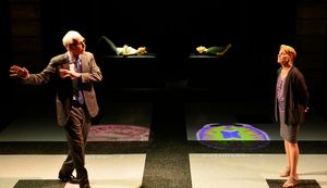  Dr. Lorna James (Lindsay Crouse) and Dr. Toby Sealey (Brad Hall) Background: L to R: Photo