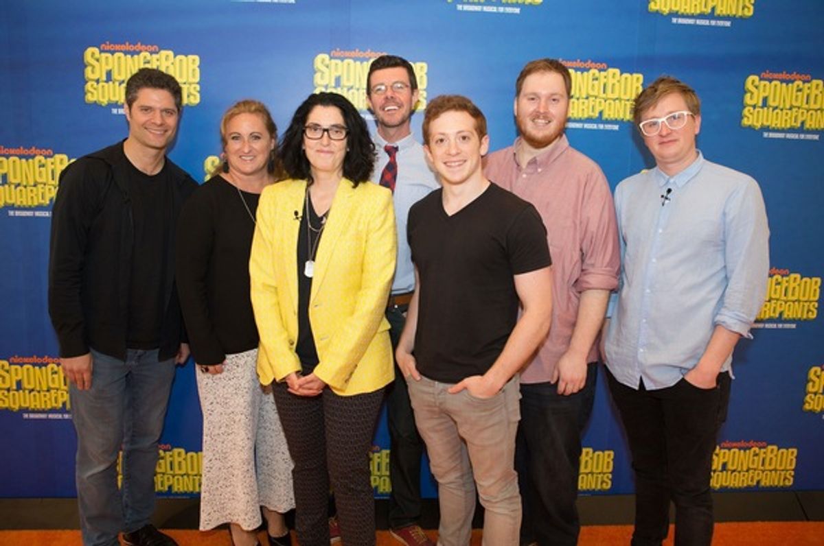 Tom Kitt, Cyma Zarghami, Gavin Lee, Tina Landau, Ethan Slater, Danny Skinner, Kyle Jarrow at 