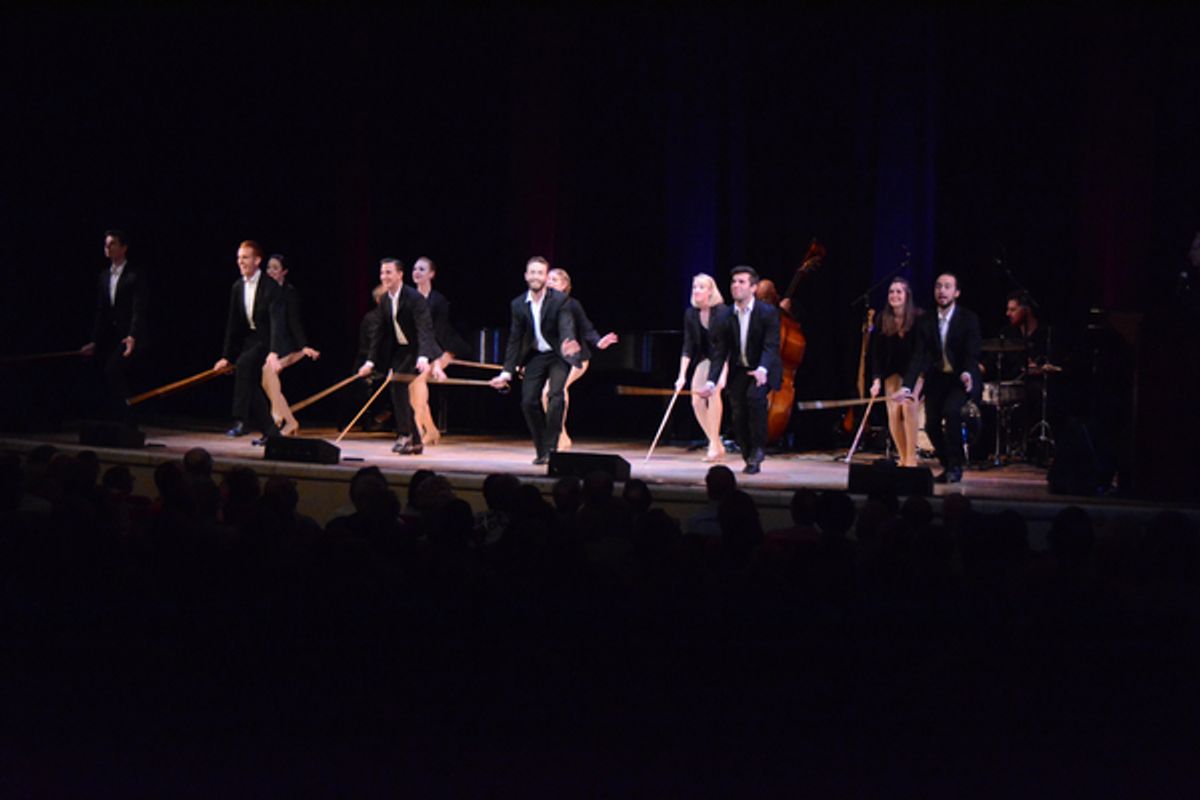 Danny Garder (Choreographer) and the PUTTIN' ON THE RITZ Gang-Sean Bell, Allegra Bennett, Sarah Fagan, Kim McClay, Jake Primmeran, Tiffany Rudi, Joseph Sammour, John Scacchetti, Kelly Sheehan and Michael Verre at 