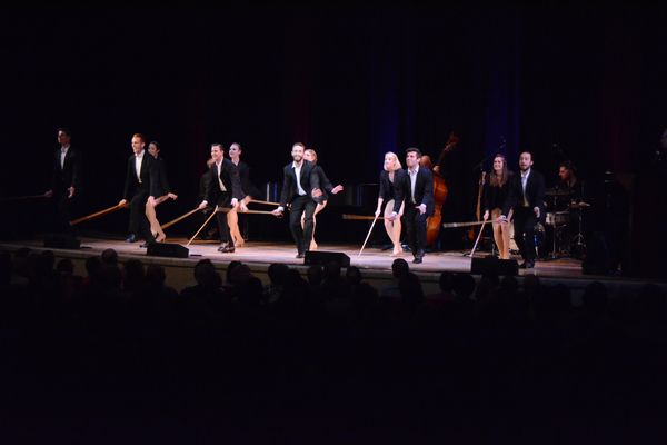 Danny Garder (Choreographer) and the PUTTIN' ON THE RITZ Gang-Sean Bell, Allegra Benn Photo