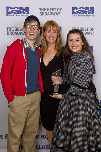DSM HSMTA Best Actor & Actress John and Shelby, post- win, with NHSMTA chaperone Tina Photo