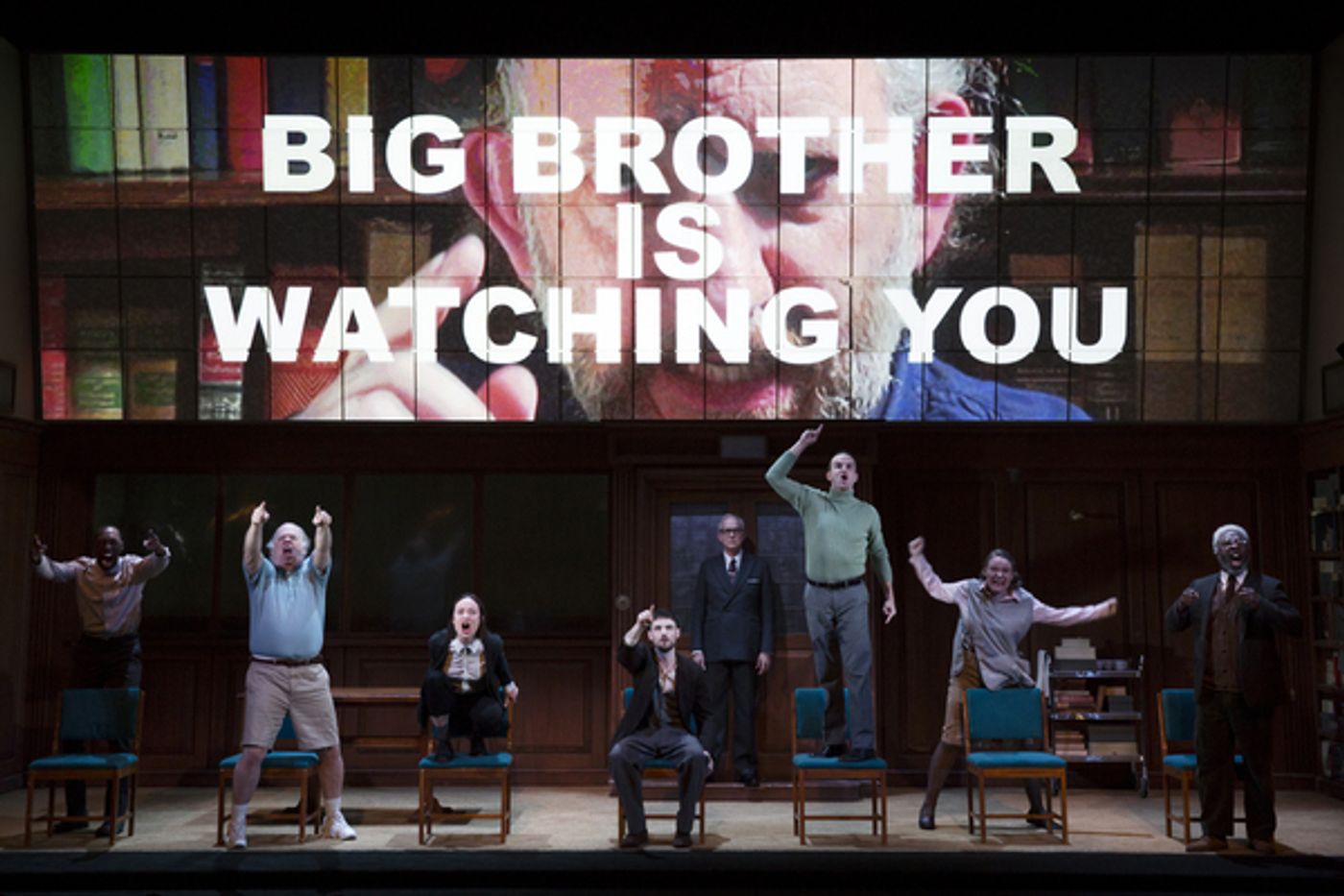 Photo Flash: Big Brother Is Watching... Get a First Look at Reed Birney, Tom Sturridge and Olivia Wilde in 1984 on Broadway  Image