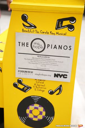 'Beautiful - The Carole King Musical' unveil a special 'Sing For Hope' Piano with a public Pop-Up performance at One Penn Plaza East on June 21, 2017 in New York City. @ BroadwayWorld 'Beautiful - The Carole King Musical' unveil a special 'Sing For Hope' Piano with a p Photo