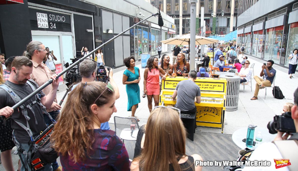 The cast of 'Beautiful - The Carole King Musical'  at 