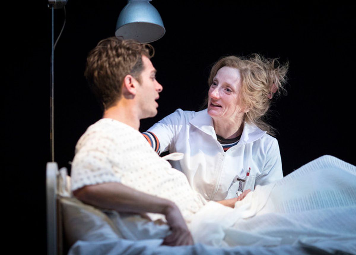 Andrew Garfield and Amanda Lawrence at 