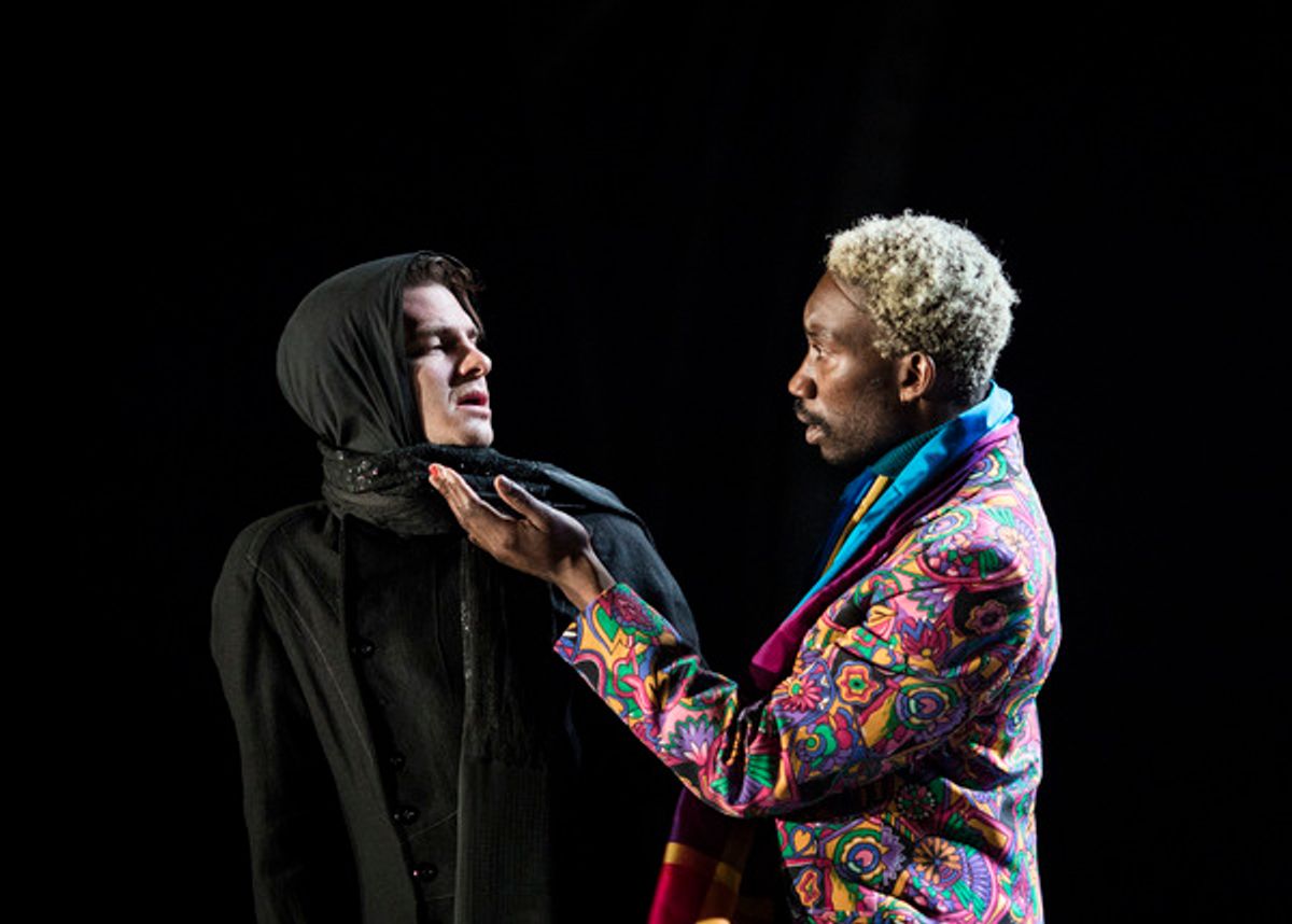 Andrew Garfield and Nathan Stewart-Jarrett at 