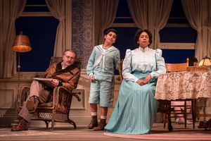 Randall Newsome (Nat Miller), Matthew Abraham (Tommy Miller) and Ora Jones (Essie Miller) in Eugene O’Neill’s Ah, Wilderness! @ BroadwayWorld Randall Newsome (Nat Miller), Matthew Abraham (Tommy Miller) and Ora Jones (Essie Mil Photo