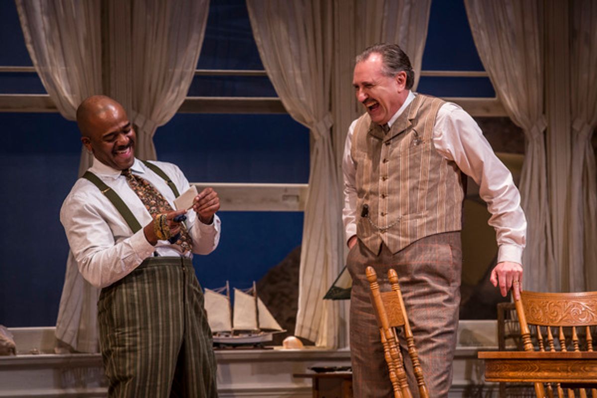 Larry Bates (Sid Davis) and Randall Newsome (Nat Miller) in Eugene Oâ€™Neillâ€™s Ah, Wilderness! at 
