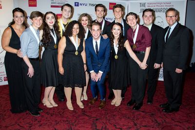 Award Recipients with Kiesha Lalama, Ben Platt, and Van Kaplan Photo