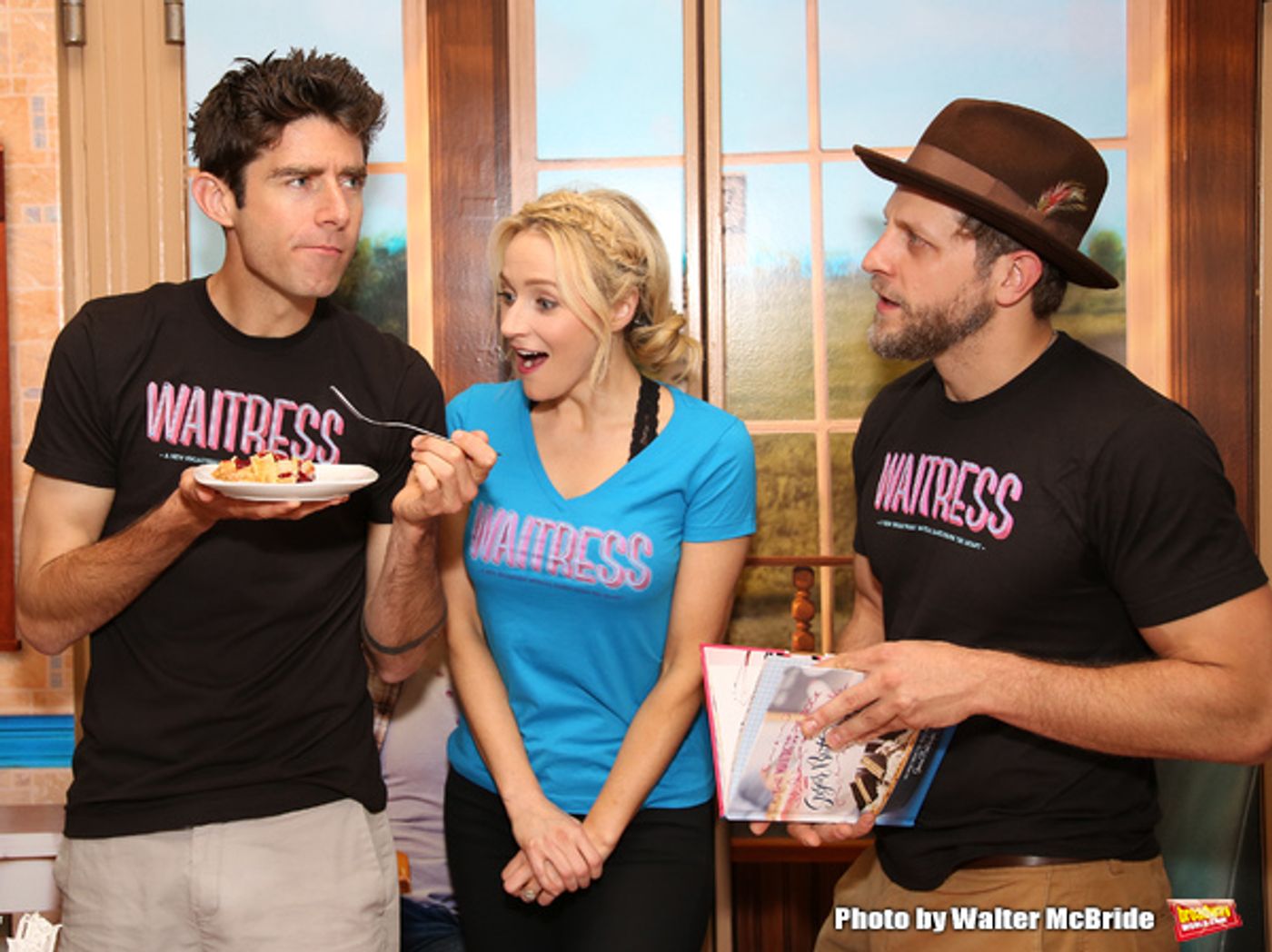 Photo Coverage: Pie Perfection- WAITRESS Cast Tastes Sweet Treats from 'Sugar, Butter, Flour: The Waitress Pie Cookbook' Photo Coverage: Pie Perfection- WAITRESS Cast Tastes Sweet Treats from 'Sugar, Butter, Flour: The Waitress Pie Cookbook' Image