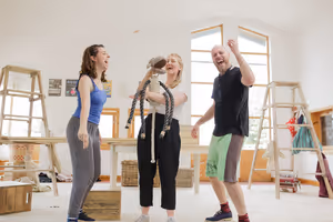 Lauren Silver, Leonie Spilsbury and Brian Hargreaves Photo
