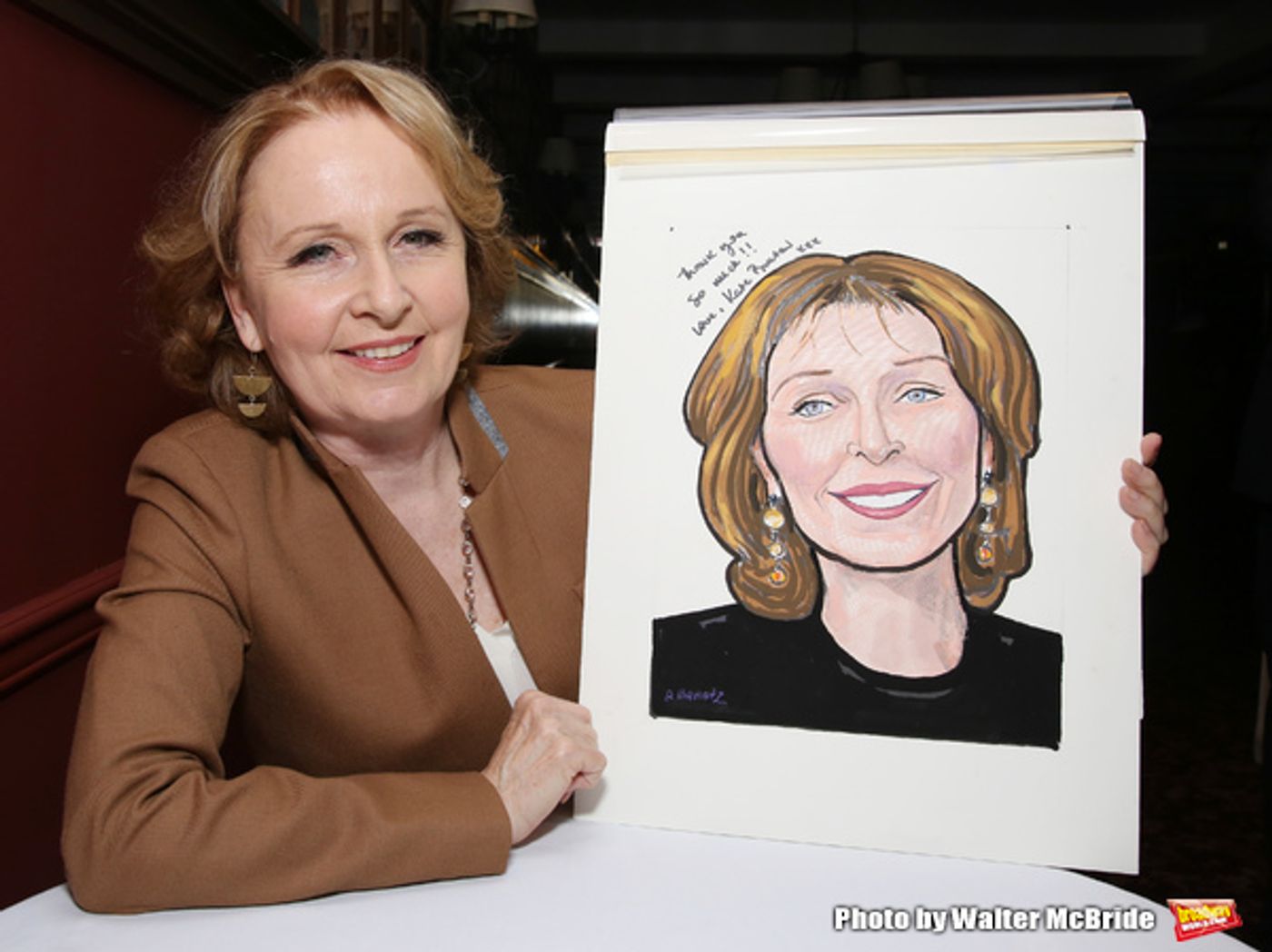 Photo Coverage: PRESENT LAUGHTER's Kate Burton Joins the Fabled Walls of Sardi's!  Image
