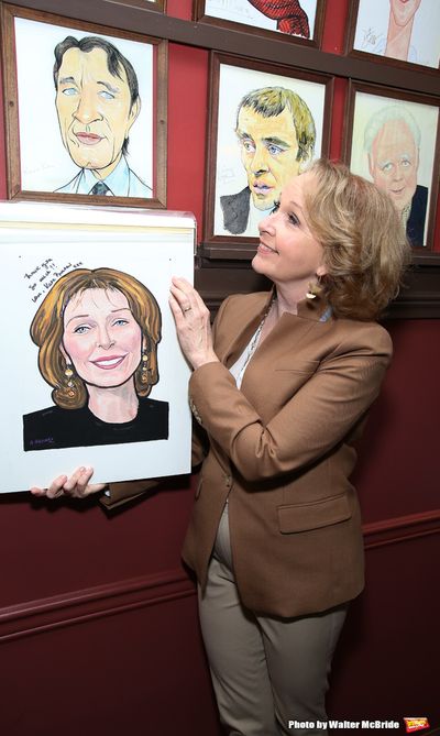 Kate Burton with Richard Burton caricature Photo