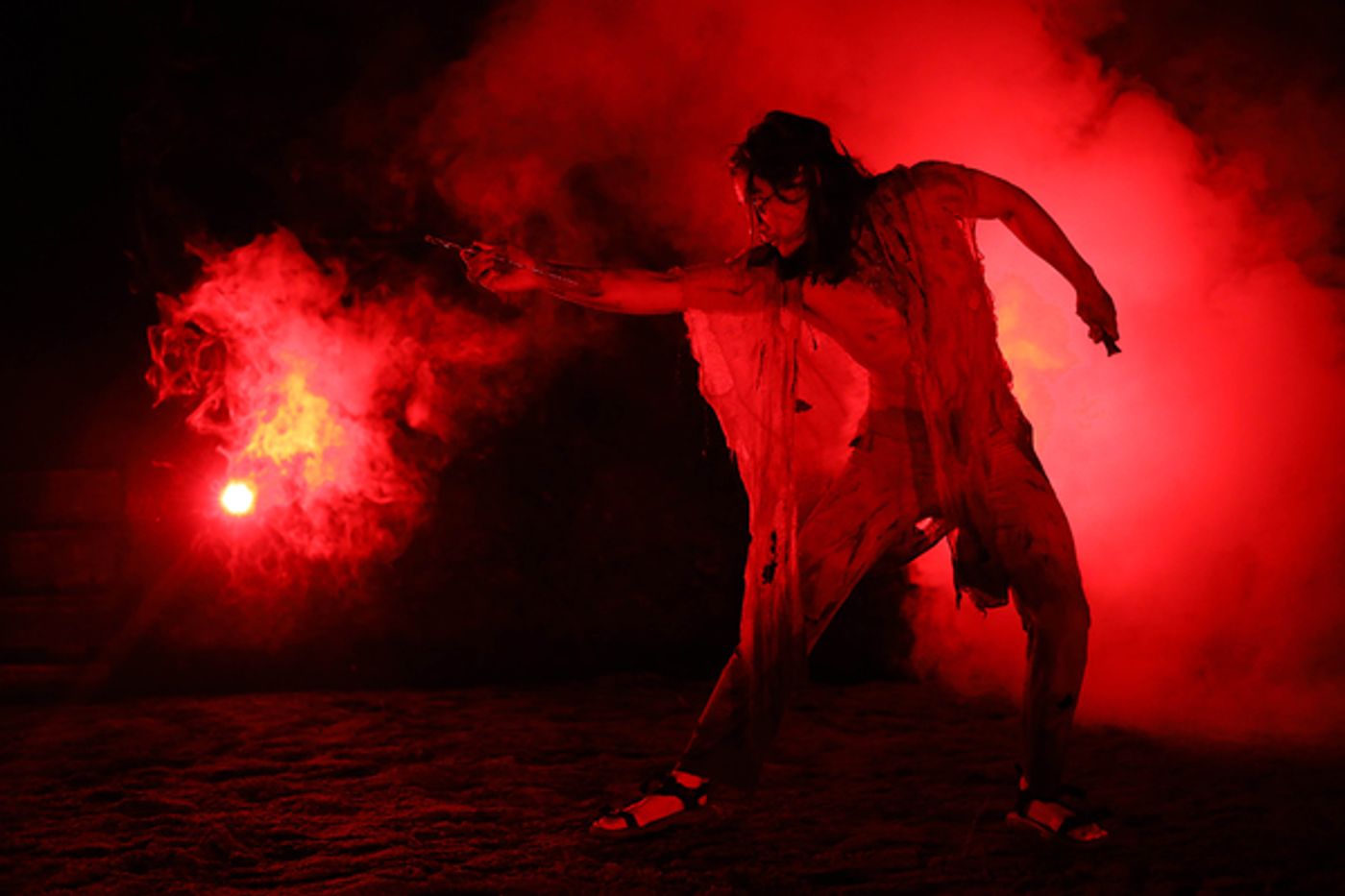 Photo Flash: First Look at Justin Deeley in Waterfall-Set MACBETH at Serenbe Playhouse  Image