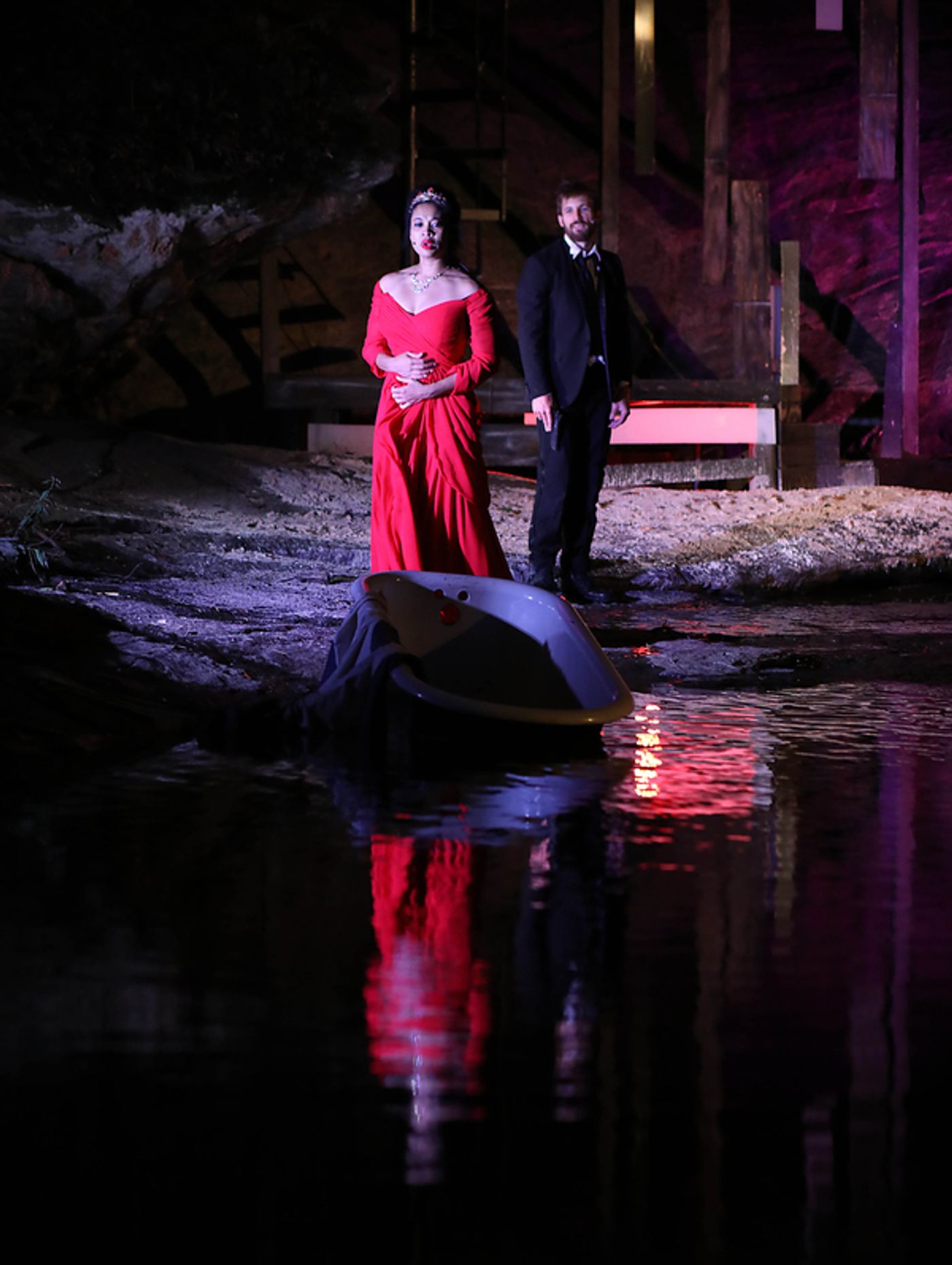 Photo Flash: First Look at Justin Deeley in Waterfall-Set MACBETH at Serenbe Playhouse  Image