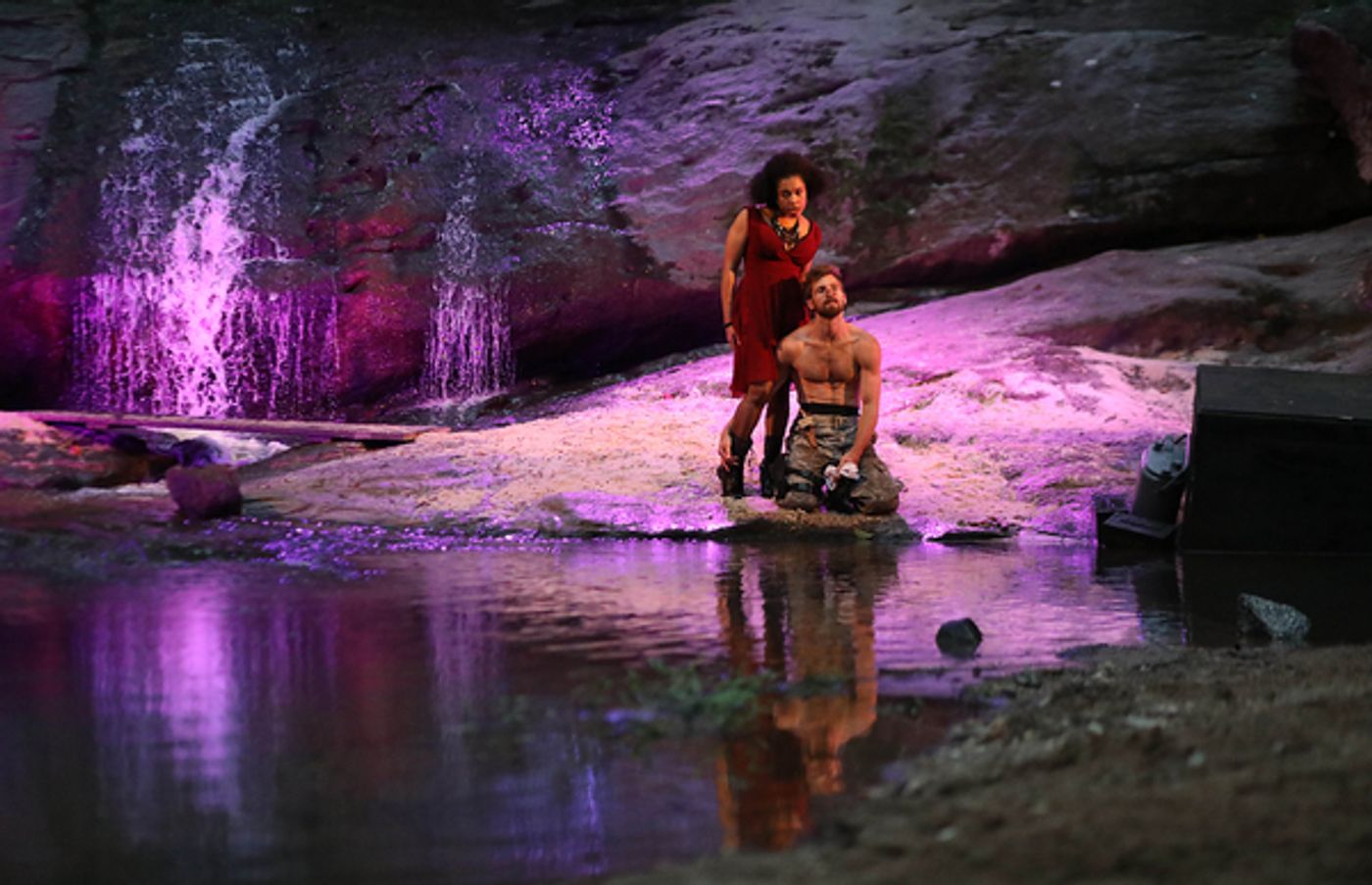 Photo Flash: First Look at Justin Deeley in Waterfall-Set MACBETH at Serenbe Playhouse  Image