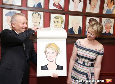 Max Klimavicius and Cynthia Nixon Photo