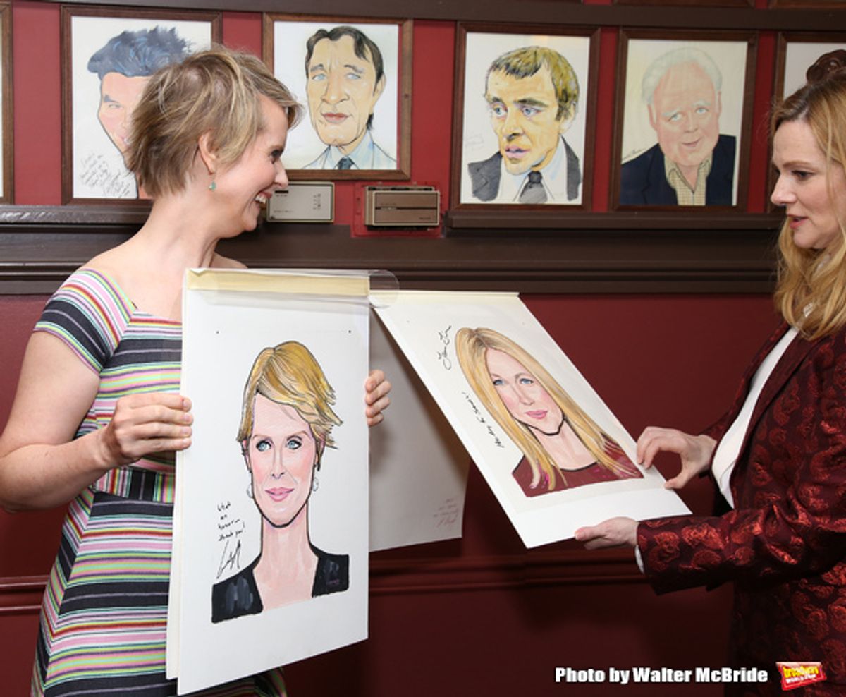 Cynthia Nixon and Laura Linney at 