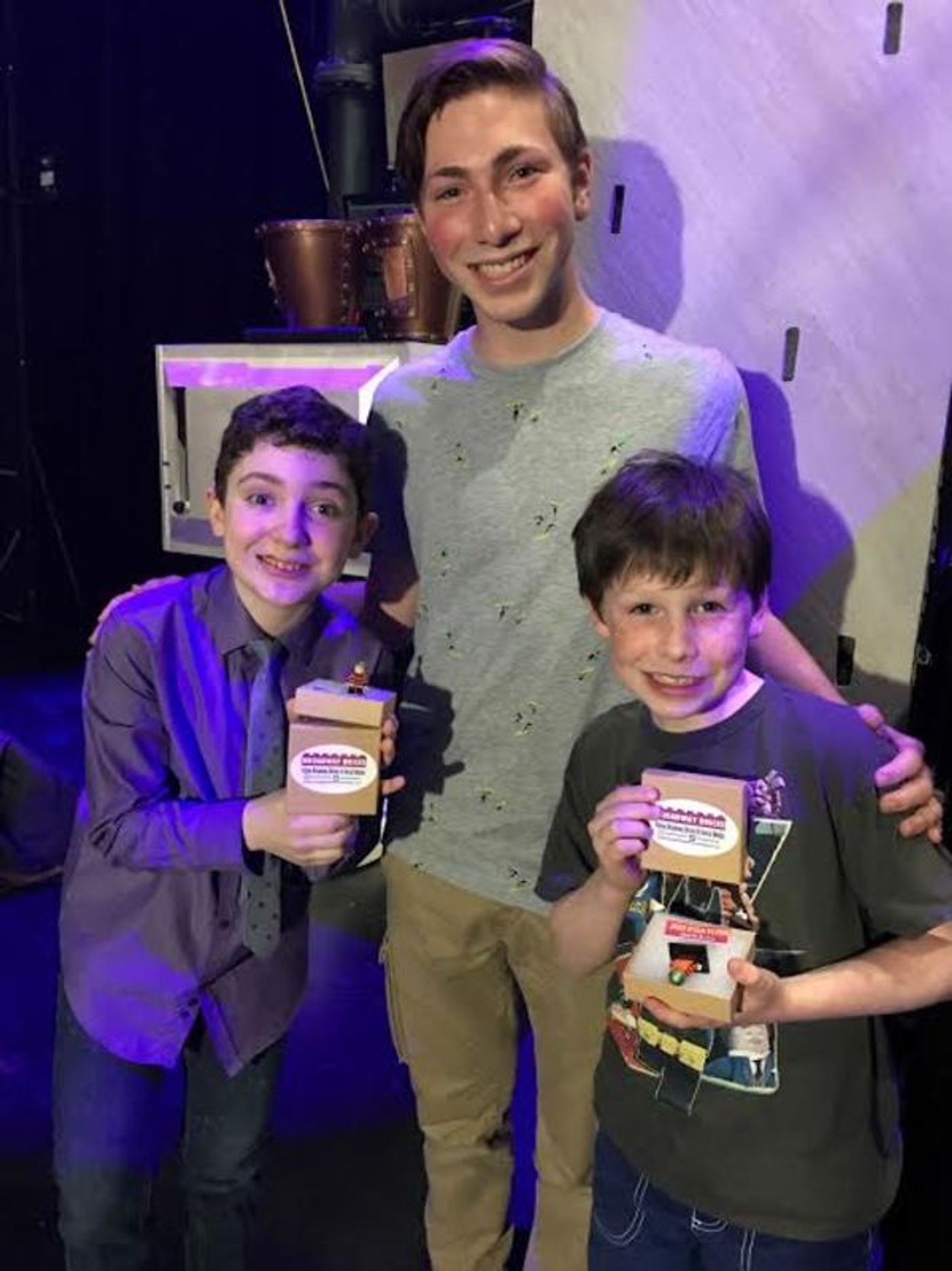 Photo Flash: Broadway Bricks Creator Visits CHARLIE AND THE CHOCOLATE FACTORY Actors Backstage with Special Legos  Image